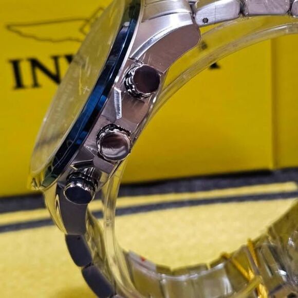 Invicta Men’s Chronograph Watch – Blue World Time Dial – 50M Water Resist - Picture 3 of 6